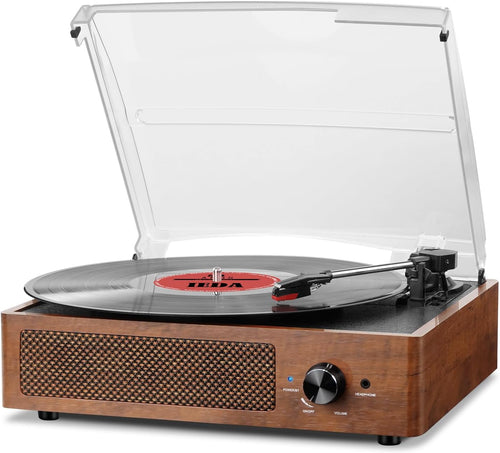 Vynell Retro Vinyl Record Player – Bluetooth Turntable with Built-in Speakers & USB